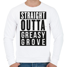 PRINTFASHION Greasy Grove - Férfi pulóver - Fehér férfi pulóver, kardigán