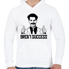 PRINTFASHION Great Success - Férfi kapucnis pulóver - Fehér férfi pulóver, kardigán