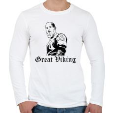 PRINTFASHION Great Viking - Férfi hosszú ujjú póló - Fehér