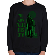 PRINTFASHION Green Arrow - Gyerek pulóver - Fekete