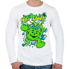 PRINTFASHION Green cup - Férfi hosszú ujjú póló - Fehér férfi póló