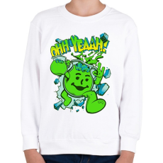 PRINTFASHION Green cup - Gyerek pulóver - Fehér