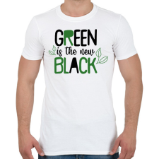 PRINTFASHION Green is the new Black - Férfi póló - Fehér férfi póló