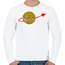 PRINTFASHION Green planet - Férfi pulóver - Fehér férfi pulóver, kardigán