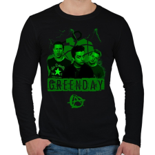 PRINTFASHION greenday - Férfi hosszú ujjú póló - Fekete férfi póló
