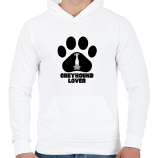 PRINTFASHION Greyhound Lover - Férfi kapucnis pulóver - Fehér
