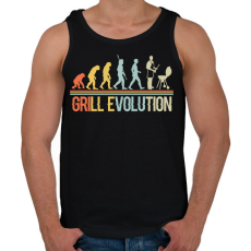 PRINTFASHION Grill evolution - Férfi atléta - Fekete