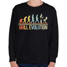 PRINTFASHION Grill evolution - Gyerek pulóver - Fekete gyerek pulóver, kardigán