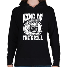 PRINTFASHION Grill király - Női kapucnis pulóver - Fekete női pulóver, kardigán