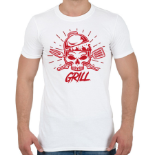 PRINTFASHION Grill koponya - Férfi póló - Fehér férfi póló