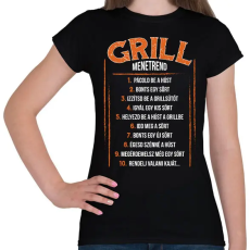 PRINTFASHION Grill menetrend - Női póló - Fekete