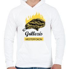 PRINTFASHION Grillezés mesterfokon - Férfi kapucnis pulóver - Fehér női pulóver, kardigán