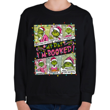 PRINTFASHION Grinch I'm Booked - Gyerek pulóver - Fekete gyerek pulóver, kardigán