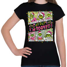 PRINTFASHION Grinch I'm Booked - Női póló - Fekete