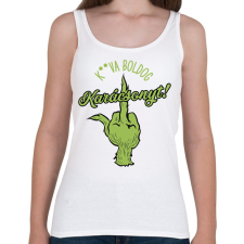 PRINTFASHION Grinch karácsony - Női atléta - Fehér női trikó