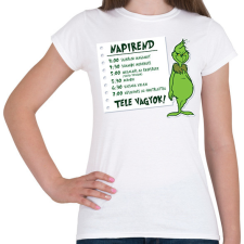 PRINTFASHION Grinch napirendje - Női póló - Fehér női póló