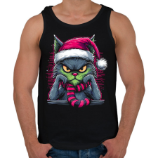 PRINTFASHION Grincs macska - Férfi atléta - Fekete atléta, trikó