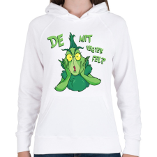 PRINTFASHION Grincs mit vegyek fel - Női kapucnis pulóver - Fehér női pulóver, kardigán