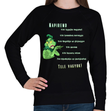 PRINTFASHION grincs napirendje - Női pulóver - Fekete