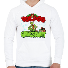 PRINTFASHION Grincskari - Férfi kapucnis pulóver - Fehér férfi pulóver, kardigán