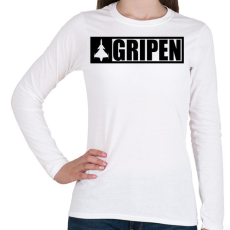 PRINTFASHION Gripen - fekete - Női hosszú ujjú póló - Fehér