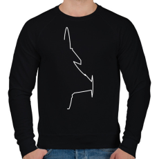 PRINTFASHION Gripen vonalas - Férfi pulóver - Fekete