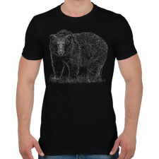 PRINTFASHION Grizzly medve - Férfi póló - Fekete férfi póló
