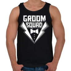 PRINTFASHION Groom squad - Férfi atléta - Fekete