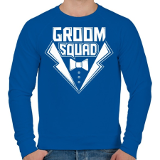 PRINTFASHION Groom squad - Férfi pulóver - Királykék férfi pulóver, kardigán
