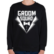 PRINTFASHION Groom squad - Gyerek pulóver - Fekete