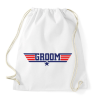 PRINTFASHION Groom - Top gun - Sportzsák, Tornazsák - Fehér