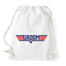 PRINTFASHION Groom - Top gun - Sportzsák, Tornazsák - Fehér tornazsák