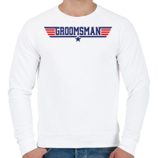 PRINTFASHION Groomsman - Top gun - Férfi pulóver - Fehér férfi pulóver, kardigán