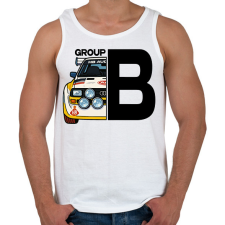 PRINTFASHION group b rally - Férfi atléta - Fehér atléta, trikó