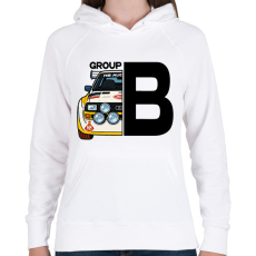 PRINTFASHION group b rally - Női kapucnis pulóver - Fehér