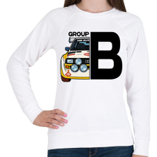 PRINTFASHION group b rally - Női pulóver - Fehér női pulóver, kardigán