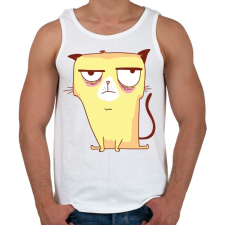 PRINTFASHION Grumpy cat - Férfi atléta - Fehér atléta, trikó