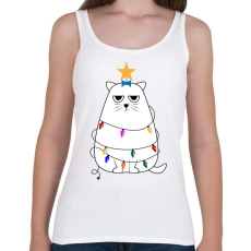 PRINTFASHION Grumpy cat karácsony - Női atléta - Fehér