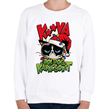 PRINTFASHION Grumpy karácsony - Gyerek pulóver - Fehér gyerek pulóver, kardigán
