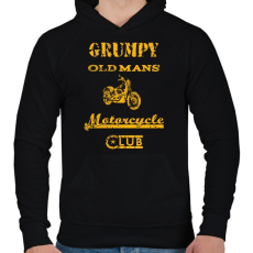 PRINTFASHION grumpy old mans motorcycle club - Férfi kapucnis pulóver - Fekete