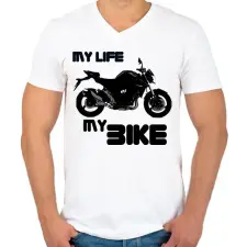 PRINTFASHION gsr - Férfi V-nyakú póló - Fehér férfi póló