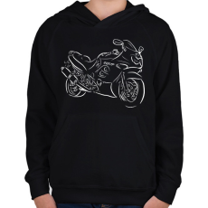 PRINTFASHION GSXF6002 - Gyerek kapucnis pulóver - Fekete