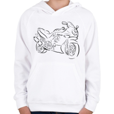 PRINTFASHION GSXF600 - Gyerek kapucnis pulóver - Fehér