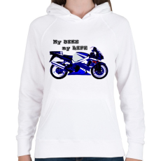 PRINTFASHION gsxr1000 - Női kapucnis pulóver - Fehér