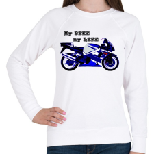 PRINTFASHION gsxr1000 - Női pulóver - Fehér női pulóver, kardigán
