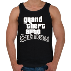 PRINTFASHION GTA  - Férfi atléta - Fekete