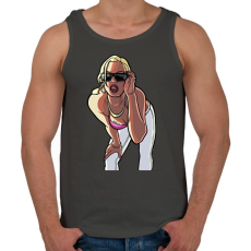 PRINTFASHION GTA ikon - Férfi atléta - Sötétszürke