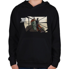 PRINTFASHION GTA intro - Gyerek kapucnis pulóver - Fekete