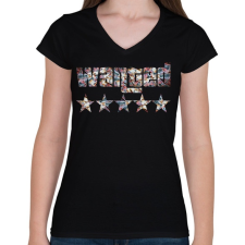 PRINTFASHION GTA - Női V-nyakú póló - Fekete női póló