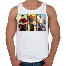 PRINTFASHION GTA V - Férfi atléta - Fehér atléta, trikó